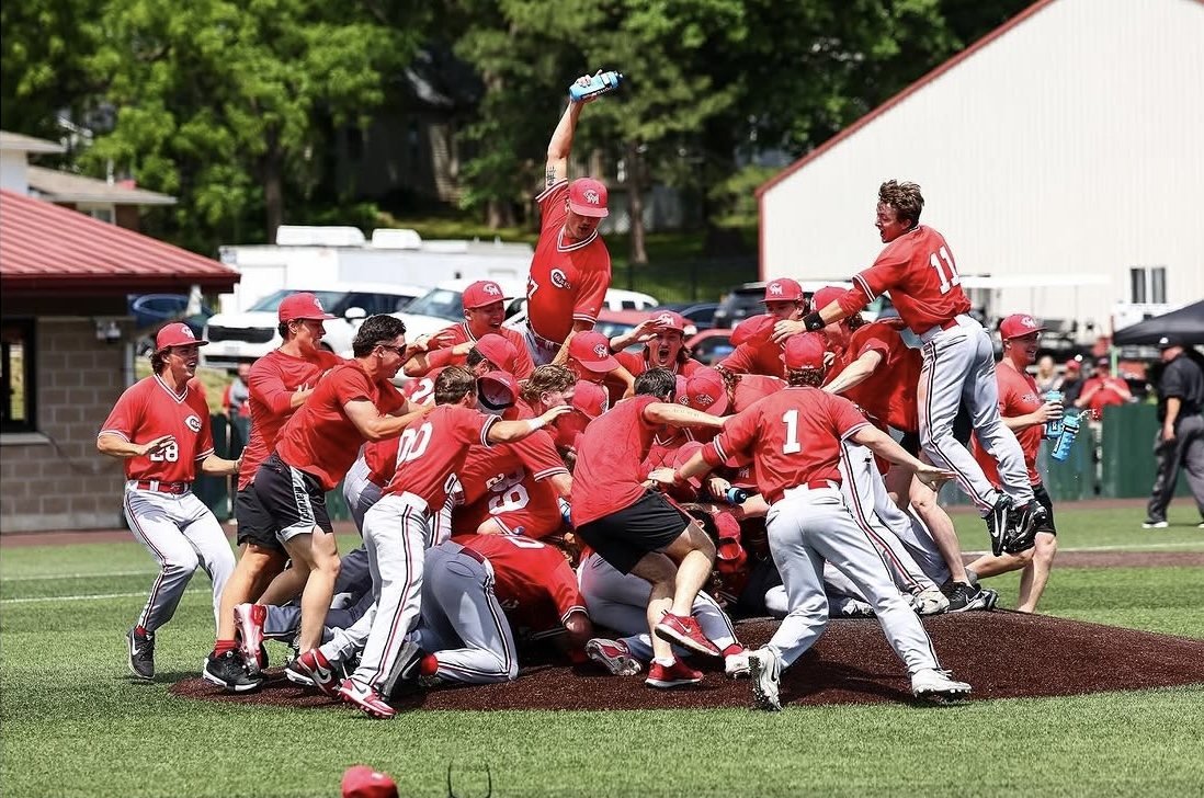 2025 Mules dogpile on the mound